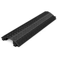 Rampe de protection de câbles en PVC noir, monocanal, 1000 mm, antidérapante, emboîtable, profil bas, pour entrepôt, atelier, piéton