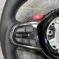 Volant en fibre de carbone sèche personnalisé pour BMW LCI Style G05 G20 G30 G2X G3X G8X F9X X3M X4M G80, accessoires intérieurs de voiture