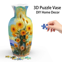 Vase Puzzle 3D en ABS pour Salon – Ornement Décoratif Haut de Gamme pour Arrangements Floraux – Touche Designer Créative – Décoration Intérieure – Cadeau