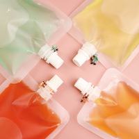 Sac à eau pliable avec votre propre logo, pochette à bec pour boisson, emballage pour jus liquide