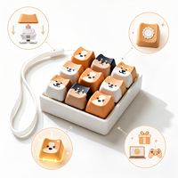 Porte-clés mécanique personnalisé à 4 touches avec logo pour les entreprises de technologie et les cadeaux d'événements gaming