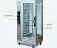 Asador Rotatorio Comercial de Acero Inoxidable a Gas/Eléctrico para Cerdos, Patos y Pollos, Horno para Asar Carne, Ahumador y Parrilla