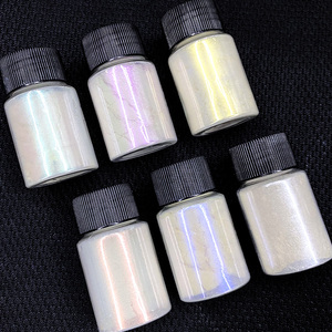 6 colori bianco perla Aurora pigmento in polvere fai da te barlume polvere sirena Glitter cromo olografico Manicure Glitter - Product Image 5