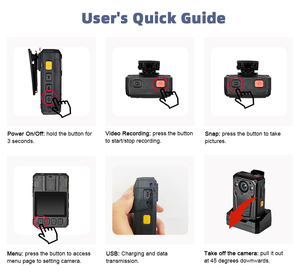 1512P Độ phân giải cao cơ thể máy ảnh đồng thời âm thanh và <span class=keywords><strong>video</strong></span> ghi âm IP68 không thấm nước IR cá nhân cơ thể <span class=keywords><strong>cam</strong></span> - Product Image 5