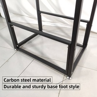 High Quality Hanging Metal Floor Standing Mat Carpet Rug Display Rack Stand Holder for Durable Black Fabric for Retail Shops