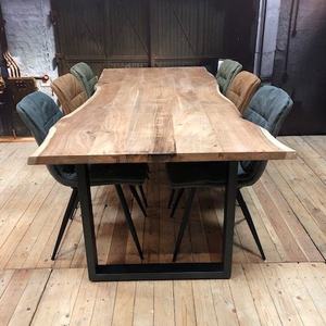 MOREDESIGN - Muebles de Cocina de Madera a Precio de Fábrica, Tablero de Madera de Nogal Macizo con Borde Natural, Mesa de Comedor para Restaurante - Product Image 5