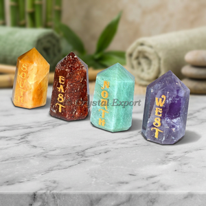 Cristal de Feng Shui de Forma Libre con Grabado de Tema de Amor y Puntos de Sanación con Direcciones del Sur, Suroeste, Noreste y Noreste para Decoración del Hogar - Product Image 6