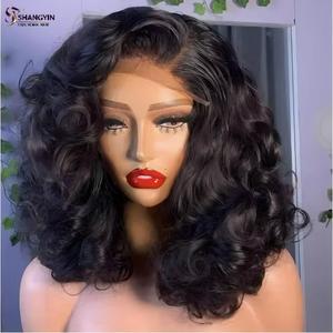 Raw Bouncy Curly Human Hair HD Lace Frontal <strong>Wig</strong> Super Double Drawn Short <strong>Bob</strong> <strong>Wigs</strong> Human Hair Lace Front HD Lace Glueless <strong>Wigs</strong> - Product Image 1