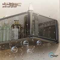 Moderne opvouwbare opbergrek van kunststof, rechthoekig, stapelbaar, staand, multifunctioneel, keukenopberger