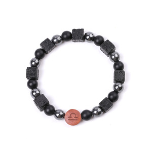Bracciali in Pietra Vulcanica Naturale con 12 Segni Zodiacali per Uomo <span class=keywords><strong>e</strong></span> Donna: <span class=keywords><strong>Acquario</strong></span>, Sagittario, Cancro, Ariete, Pesci, Gemelli, Bilancia, <span class=keywords><strong>Leone</strong></span> - Product Image 6