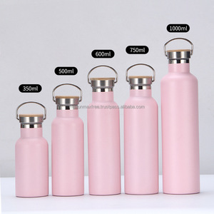 2023 Sport Soft Rubber Coated Botella de agua aislada al vacío Drinkware Tapa de paja Filtro Terminado Termos Mango cómodo - Product Image 1