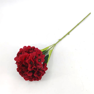 Hot Bán Duy Nhất Thân Cây Tú Cầu Hoa Lụa Nhân Tạo Màu Xanh Đỏ Màu Xanh Lá Cây Giả Tú Cầu Cho Đám Cưới Hoa Sắp Xếp DIY Trang Trí Nội Thất - Product Image 6