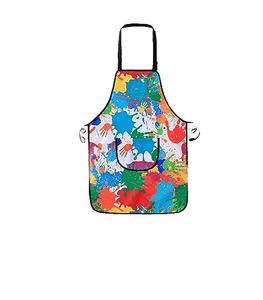 Delantal de algodón impermeable de manga larga para niños, con impresión de logotipo personalizado, babero lavable para comer/pintar, cubierta para niños - Product Image 3