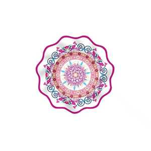 DAMAI - Platos, Vasos y Servilletas Desechables con Diseño Especial de Mandala en Rosa Claro para Fiestas de Cumpleaños - Product Image 4