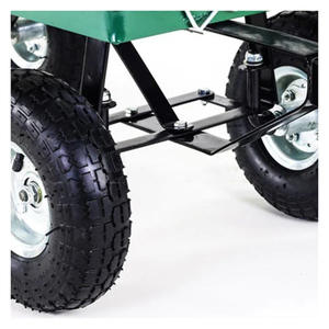 Nouveau chariot utilitaire de brouette de chariot de jardin vert en métal de maille résistante - Product Image 3