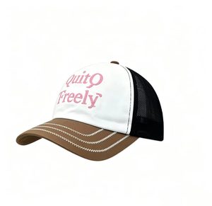 Hot Sale Color Contrast <b>Trucker</b> Hat Women <b>Men</b> Letter Embroidery Breathable Mesh Baseball <b>Cap</b> Adjustable Snapback Summer - Product Image 1