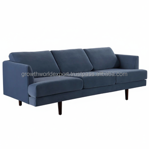 2025 superventas de lujo de 3 plazas azul oscuro con mechones Chesterfield sofá de cuero genuino muebles para el hogar y el restaurante - Product Image 5