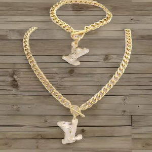 Ensemble de bijoux en acier inoxydable plaqué argent de style punk de luxe, avec cristaux en strass, pour mariage, fête, fiançailles, anniversaire - Excellent - Product Image 2