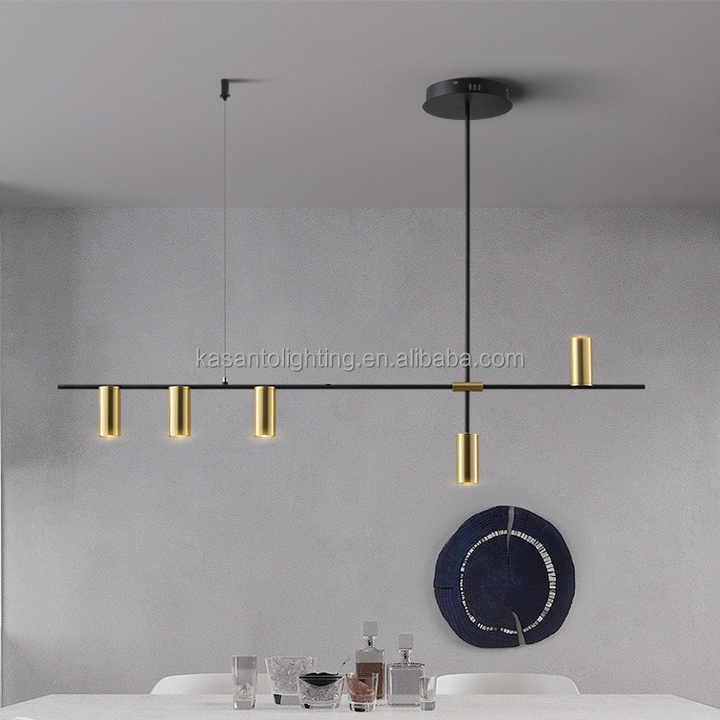 Modern Long Pole Aluminum Pendant Lights Gold Spotlight Design Kitchen