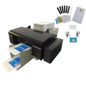 Cartão de identificação inteligente, impressora automática contínua de cd dvd para epson l805 impressora de cartão pvc with52 bandejas