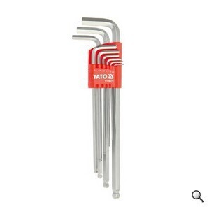 YATO 9-Piece Extra Long Ball Head Hex Wrench <b>Set</b> S2 Metric Industrial <b>Mechanic</b> <b>Tool</b> YT-5878 - Product Image 1