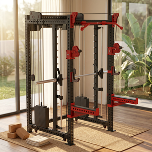 Máquina multifuncional 3 en 1 para gimnasio, con placas de pesas, para sentadillas, prensa de piernas y entrenamiento, para centros de fitness comerciales. - Product Image 3