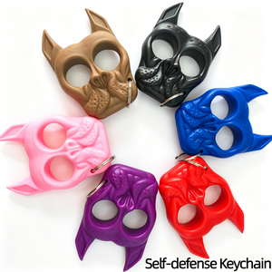 Llavero de <span class=keywords><strong>Defensa</strong></span> Personal de Alta Calidad con Diseño de Bulldog Francés, Protector de Seguridad Personal para Mujeres, Emergencias al Aire Libre - Product Image 1