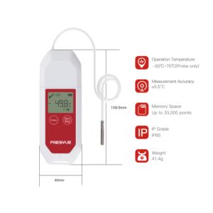 Registratore di Temperatura Riutilizzabile IP65 con Sonda USB -50°C, 33.000 Punti Dati, Report PDF Automatico, Personalizzabile OEM/ODM - Product Image 5