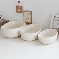 Paniers de rangement en corde de coton pour la maison, organisateurs de pépinière pour bébé tissé et mignon, panier de jouets pour petit chien, paniers cadeaux vides