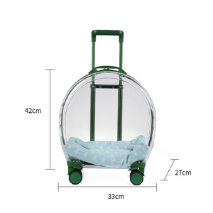 2025 kapasitas besar transparan luar ruangan ransel troli hewan peliharaan kasus anjing hewan peliharaan pembawa tas dengan roda tas hewan peliharaan troli tas kucing - Product Image 5