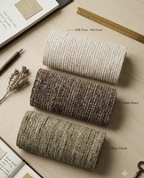 Rideau en chenille à texture verticale Wabi Sabi, aspect lin lourd, tissé, pour chambre à coucher, villa, décoration intérieure