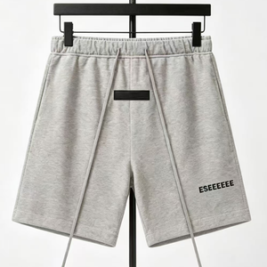 Pantaloncini da uomo <span class=keywords><strong>Fear</strong></span> of God Essentiel 1977 in cotone con logo, vita media, in tessuto a maglia, tinta unita, ricamo 3D, asciugatura rapida - Product Image 2