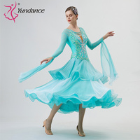 B-22219 personnalisé nouvelle robe de danse de salon standard international robes de danse de salon en soie perlée de haute qualité à vendre