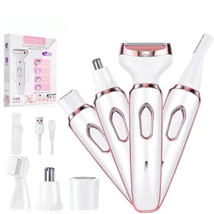 Épilateur multifonction pour femmes: rasoir électrique 4-en-1 pour <span class=keywords><strong>les</strong></span> sourcils, le visage, <span class=keywords><strong>les</strong></span> jambes et <span class=keywords><strong>les</strong></span> aisselles-Chargé par USB, indolore - Product Image 1