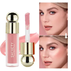 Personnalisé Meilleure Vente Maquillage Marque Privée Coeur Liquide Blush Crémeux Brillant À Lèvres Blush Cosmétiques Longue Durée