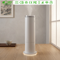 RUNAL Kc Humidificateur d'air ultrasonique électrique sur pied, grande capacité, brume froide et chaude, avec veilleuse pour la maison
