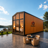 Villa de luxe au design moderne, maison préfabriquée en A à installation rapide, mini-maison préfabriquée pour projets hôteliers