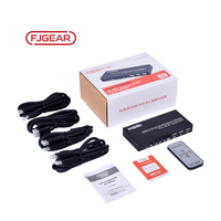 Commutateur KVM HDMI FJ-401HK Fjgear 4*1 Quad Multi-visualiseur Commutation transparente Contrôle clavier souris USB 4 ordinateurs portables