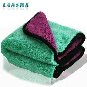 韩国1000GSM超毛绒超细纤维清洁布吸水车烘干毛巾