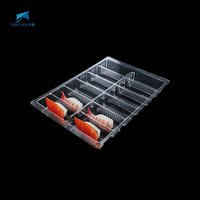 Barquettes carrées transparentes personnalisées en PET/PP pour chocolats, emballages jetables en plastique pour aliments et snacks, boîtes blister