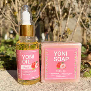 مجموعة منتجات العناية النسائية العشبية الطبيعية OEM لتخفيف الحكة وتضييق المهبل، تشمل جل غسول وزيت وصابون - Product Image 2