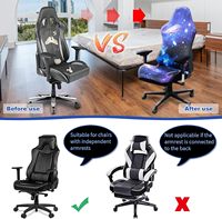 Housse de chaise de bureau pour ordinateur de jeu avec accoudoirs, extensible et détachable, résistante aux animaux domestiques, confortable et personnalisable