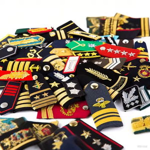 Épaulettes personnalisées de haute qualité avec logos, badges 3D, accessoires d'uniforme de sécurité formel, épaulettes de pilote - Product Image 1