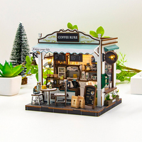 Produsen Rumah Boneka Hongda 2025 M2506 Coffee Rure Miniatur Rumah Boneka DIY Rumah Boneka Miniatur Buatan Tangan
