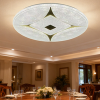 Plafonnier moderne en fer et cristal de luxe, 350 mm 450 mm, lumière LED dimmable 3CCT pour la décoration du salon et de la chambre, CE EMC LVD