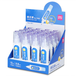 Deli Correction Fluid 7283/7284/7382 White Quick Drying For Students - Product Image 2