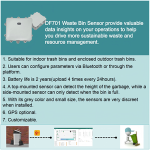 Nuevo <span class=keywords><strong>Sensor</strong></span> de cubo de basura inteligente Cubo de basura NB-IoT Lorawan 4G <span class=keywords><strong>Sensor</strong></span> de nivel de cubo de basura - Product Image 3