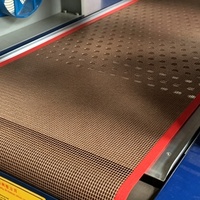 Xurui Automatische Hoge Temperatuur Glasvezel Open Mesh Transportband PTFE Textiel Zeefdruk Droogmachine
