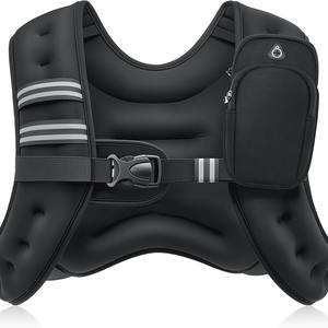 <span class=keywords><strong>Gilet</strong></span> <span class=keywords><strong>lesté</strong></span> de fitness BinYao réglable de 3 kg, 5 kg, 8 kg, 10 kg en fibre de polyester avec bande réfléchissante pour la course à pied et l'entraînement musculaire - Product Image 4