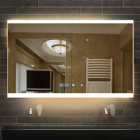 Miroir de bain sae miroir d'armoire de bain led vanité de salle de bains led lumière miroir intelligent